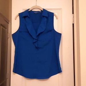 Royal Blue Sleeveless Blouse